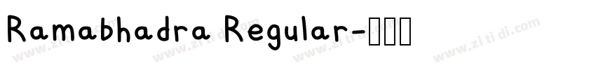Ramabhadra Regular字体转换